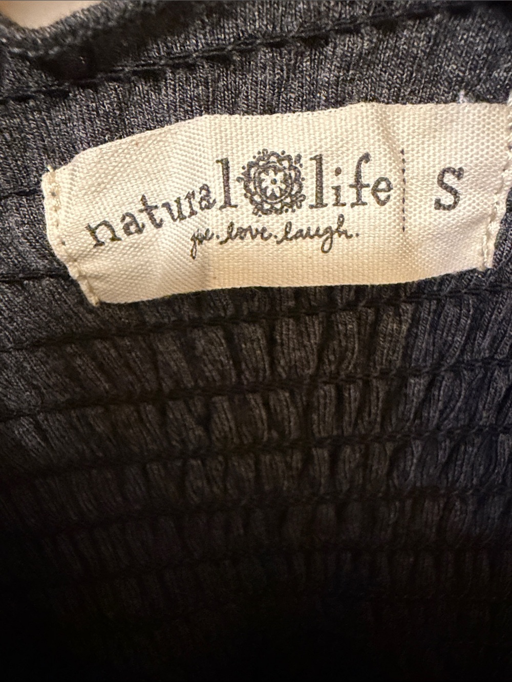 Natural Life- Smocked Patchwork Maxi Dress in Charcoal and Multicolor Floral - Picture 2 of 2
